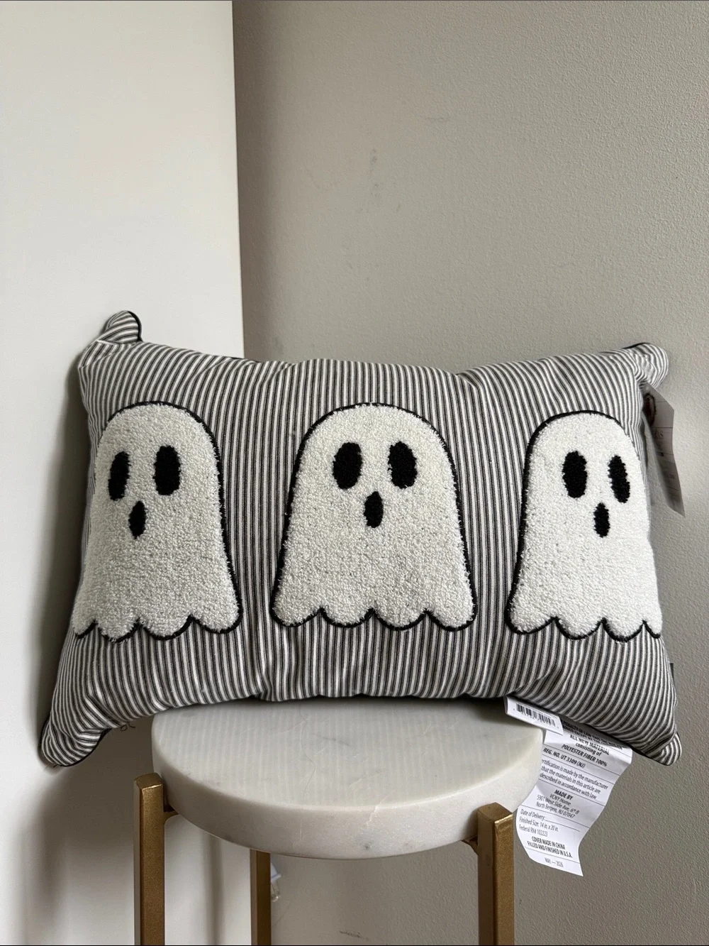 My Texas House Pinstripe Ghost Oblong Pillow